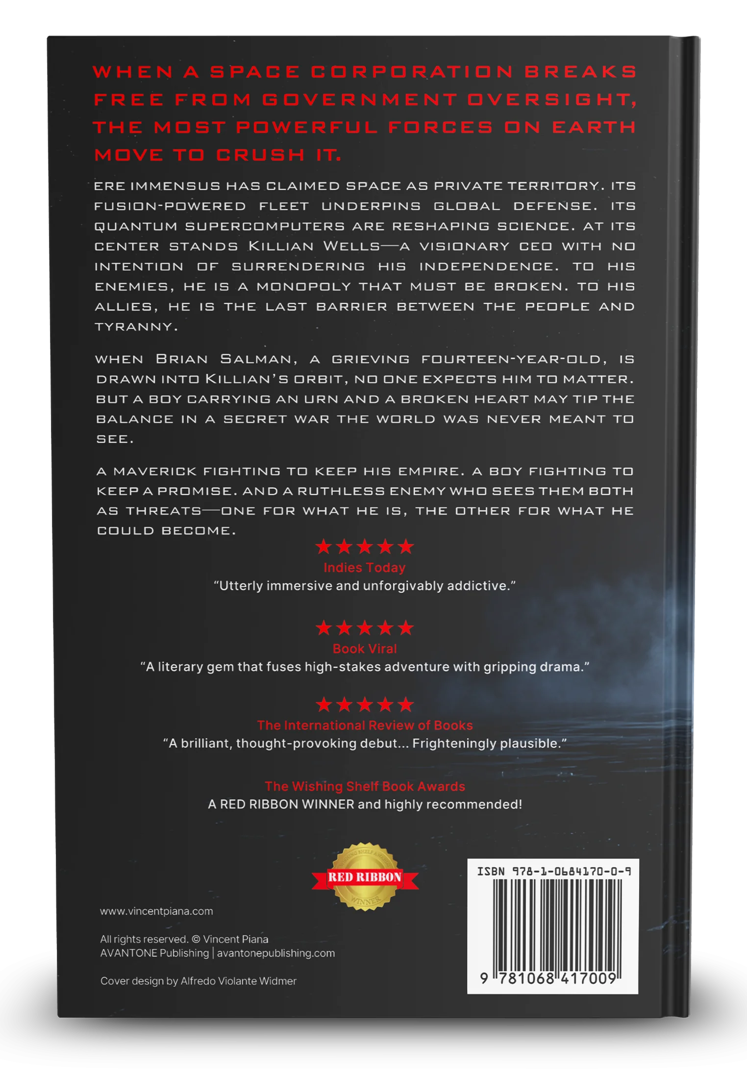 Immensus paperback - back cover