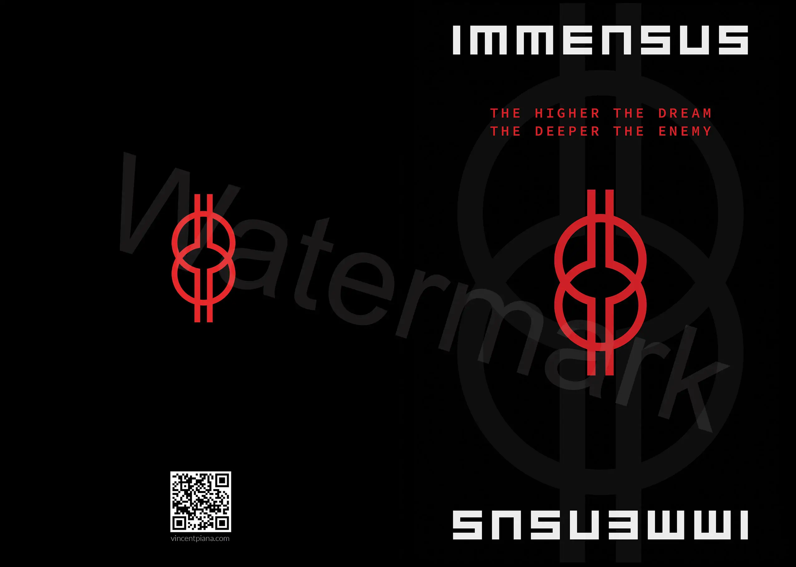 Immensus greeting card, book cover